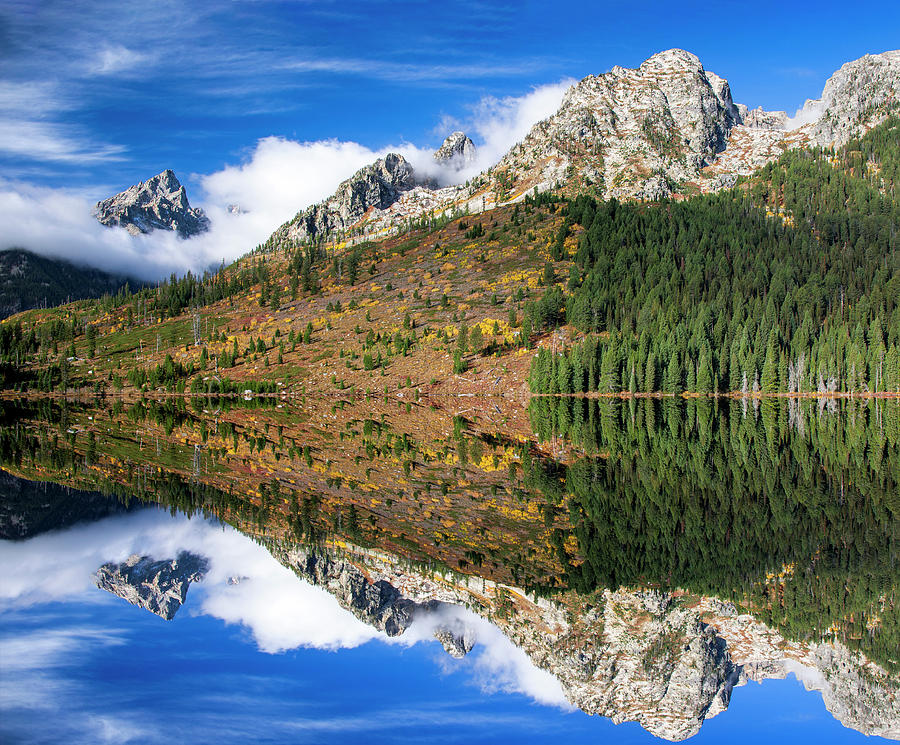 Amazing Teton Reflection at String Lake mountain print by Dan Sproul