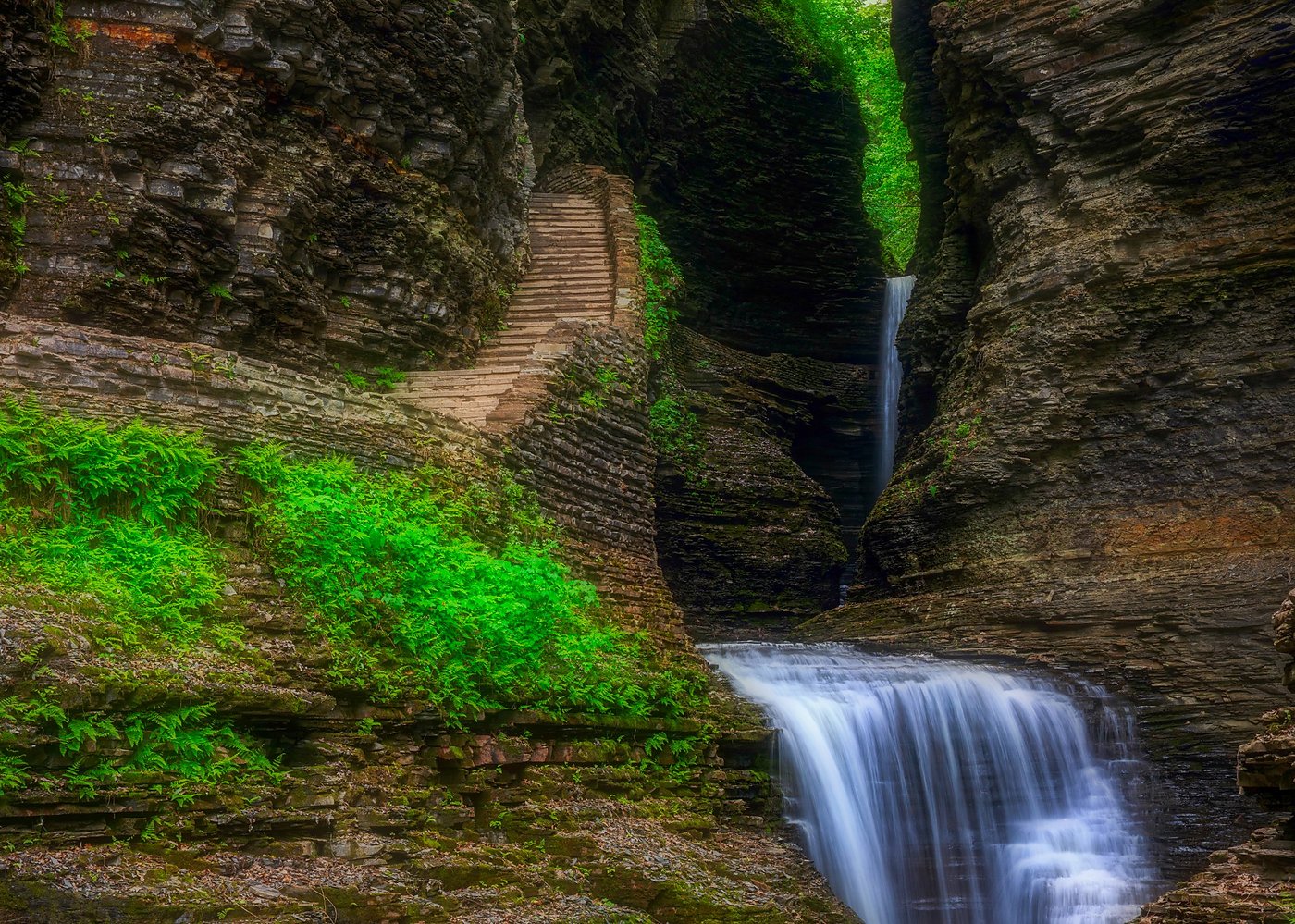 Watkins Glen waterfall gorge photography print by Dan Sproul