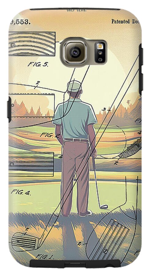 1918 Golf Club Patent On Golf Course - Phone Case