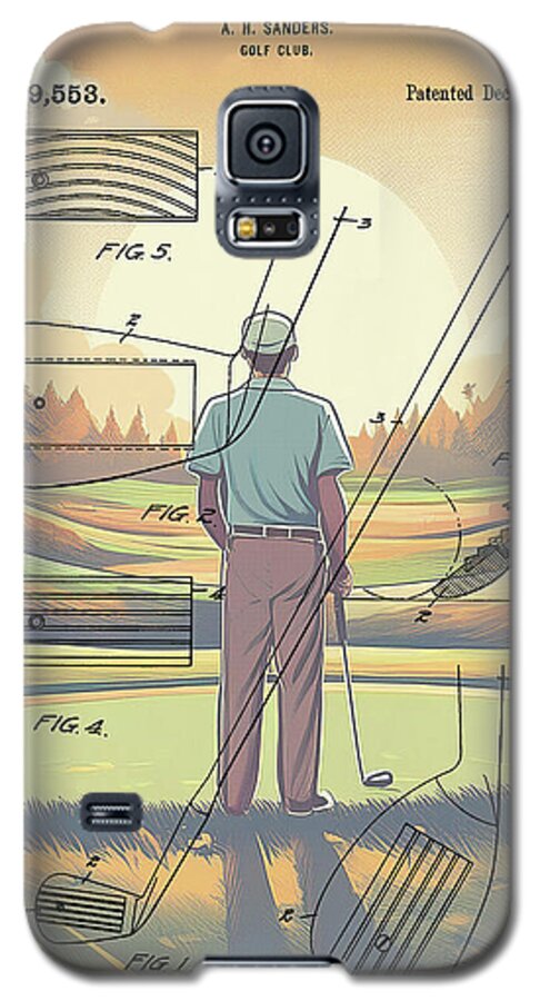 1918 Golf Club Patent On Golf Course - Phone Case