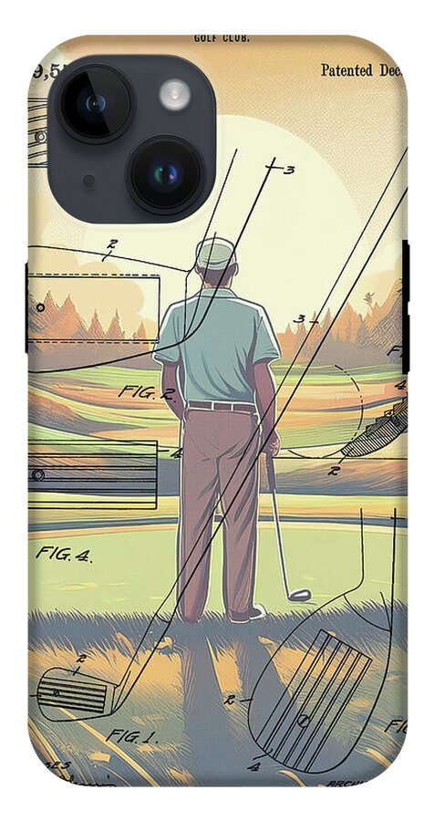 1918 Golf Club Patent On Golf Course - Phone Case