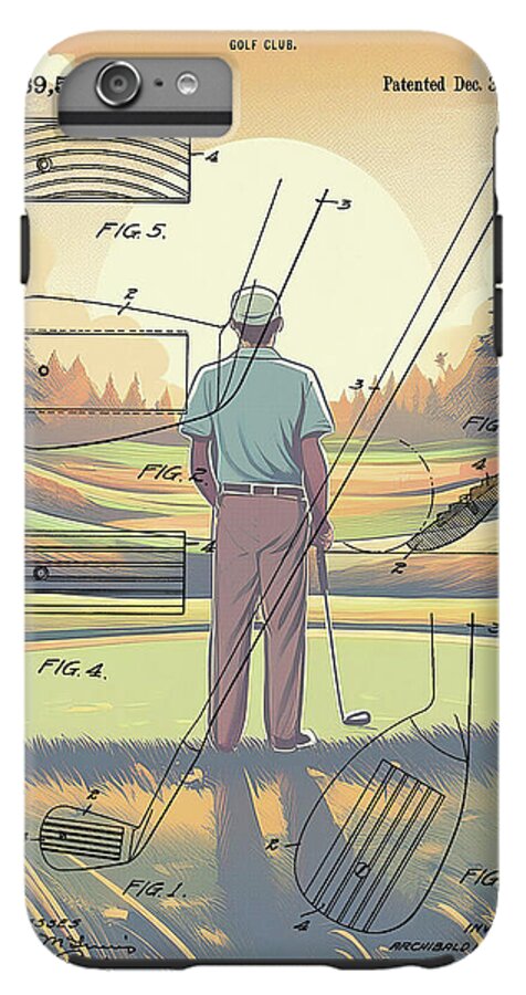 1918 Golf Club Patent On Golf Course - Phone Case