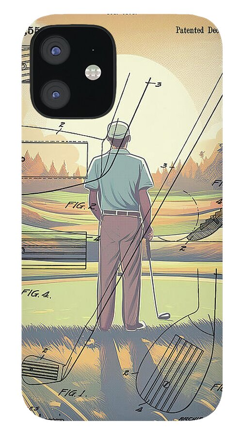 1918 Golf Club Patent On Golf Course - Phone Case