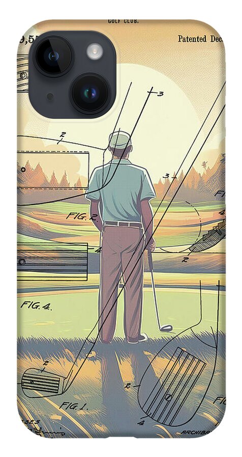 1918 Golf Club Patent On Golf Course - Phone Case