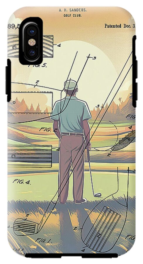 1918 Golf Club Patent On Golf Course - Phone Case