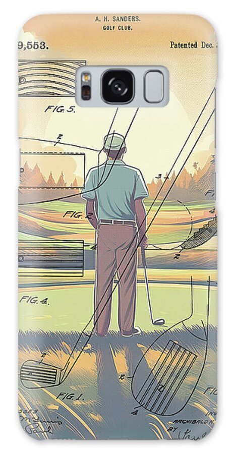 1918 Golf Club Patent On Golf Course - Phone Case