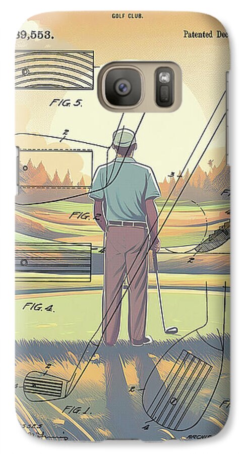 1918 Golf Club Patent On Golf Course - Phone Case