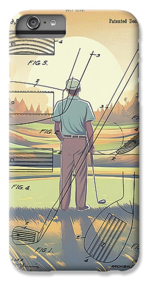 1918 Golf Club Patent On Golf Course - Phone Case