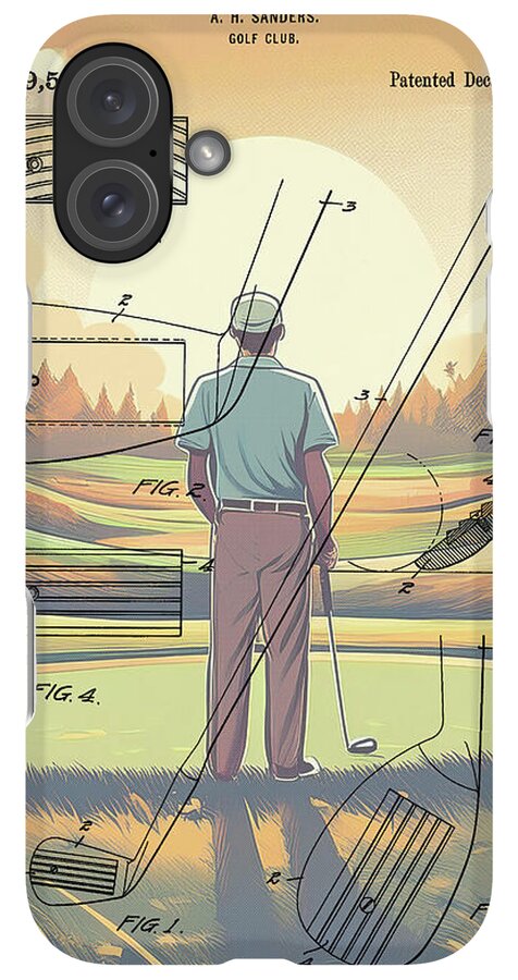 1918 Golf Club Patent On Golf Course - Phone Case