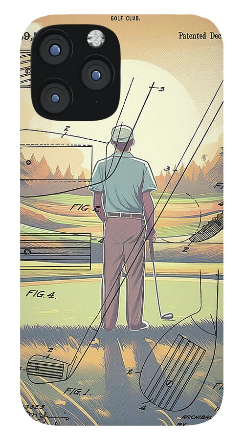 1918 Golf Club Patent On Golf Course - Phone Case