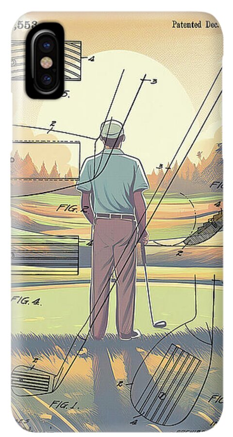 1918 Golf Club Patent On Golf Course - Phone Case