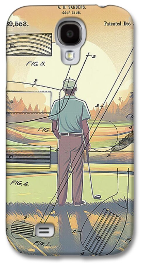 1918 Golf Club Patent On Golf Course - Phone Case