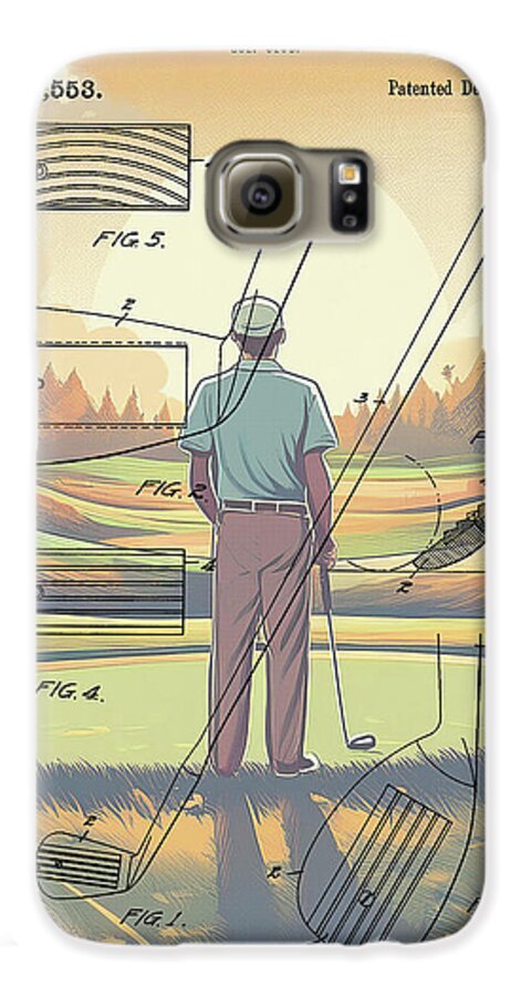 1918 Golf Club Patent On Golf Course - Phone Case