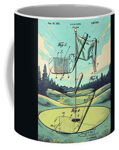 1933 Golf Club Patent On Golf Course - Mug