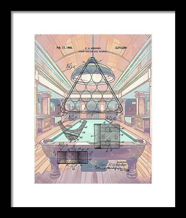 1942 Billiards Triangle Patent - Framed Print