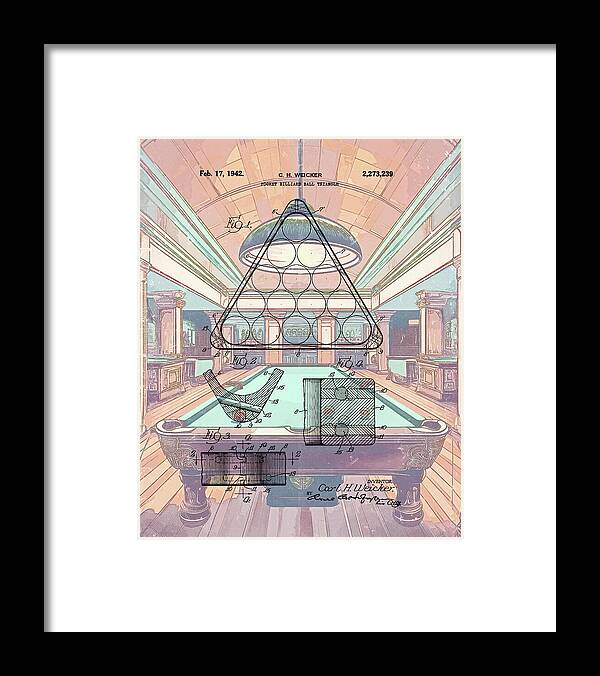 1942 Billiards Triangle Patent - Framed Print