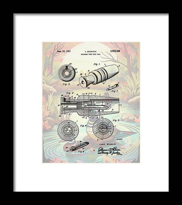 1951 Duck Call Patent - Framed Print