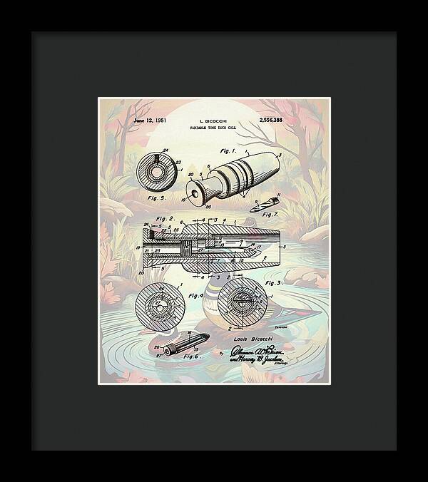 1951 Duck Call Patent - Framed Print