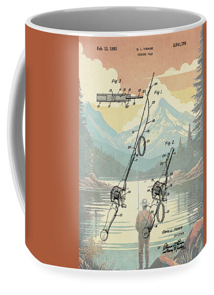 1951 Fishing Pole Patent - Mug