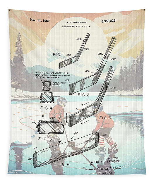 1967 Hockey Stick Patent - Tapestry