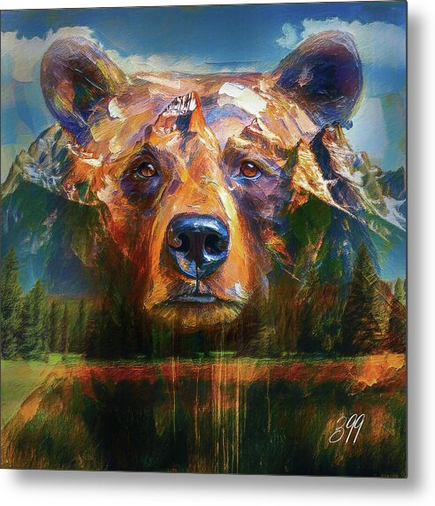 399 Grizzly Tribute Memorial - Metal Print