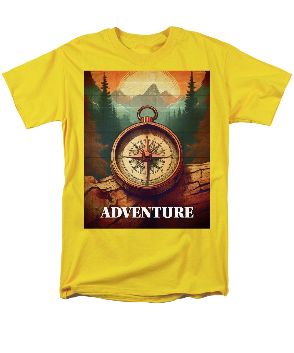 Adventure Compass Rustic - Men's T-Shirt  (Regular Fit)