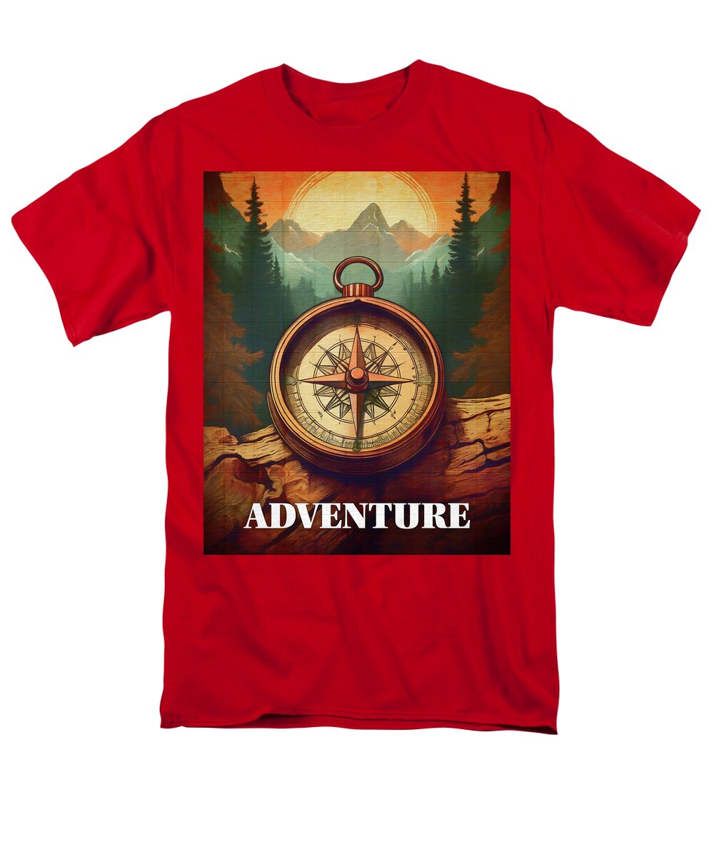 Adventure Compass Rustic - Men's T-Shirt  (Regular Fit)