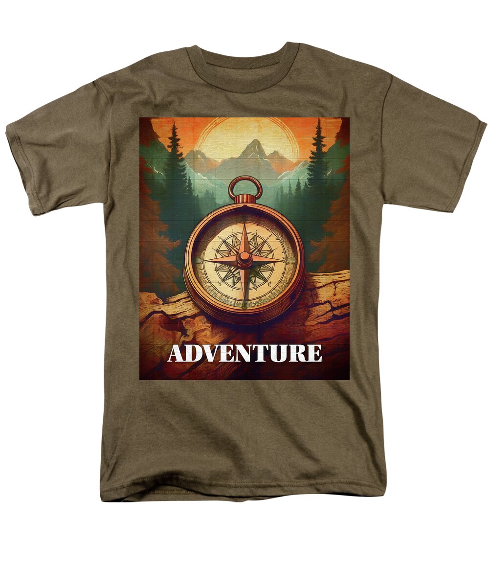 Adventure Compass Rustic - Men's T-Shirt  (Regular Fit)