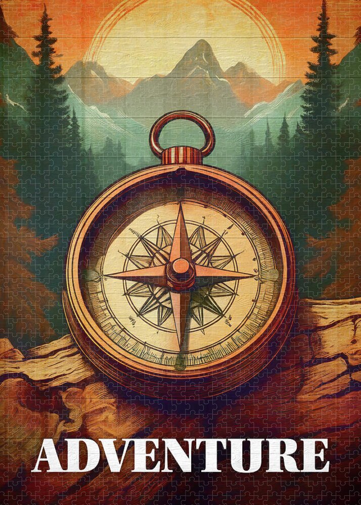 Adventure Compass Rustic - Puzzle