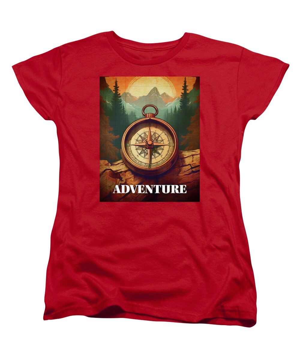 Adventure Compass Rustic - Women's T-Shirt (Standard Fit)