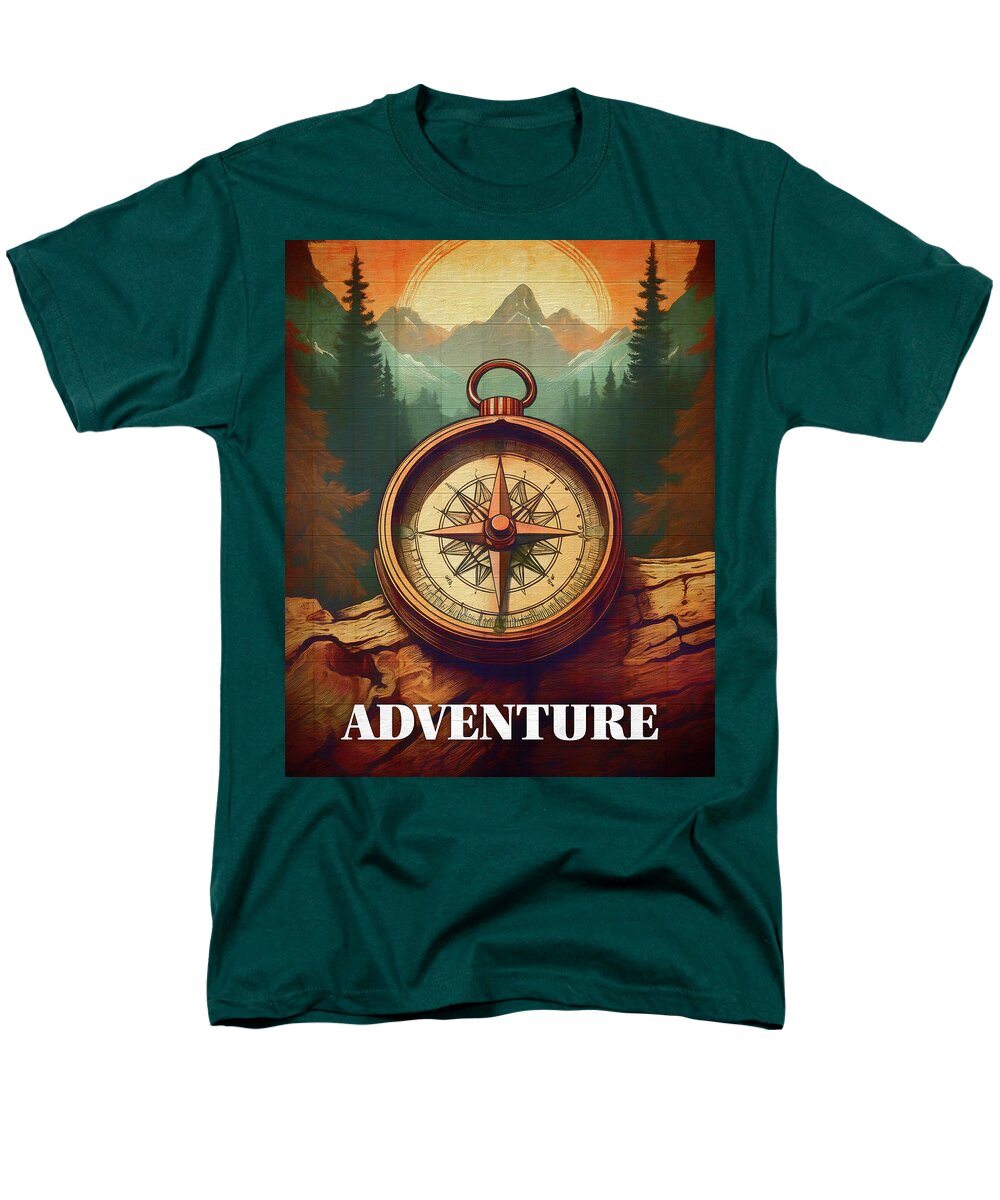 Adventure Compass Rustic - Men's T-Shirt  (Regular Fit)