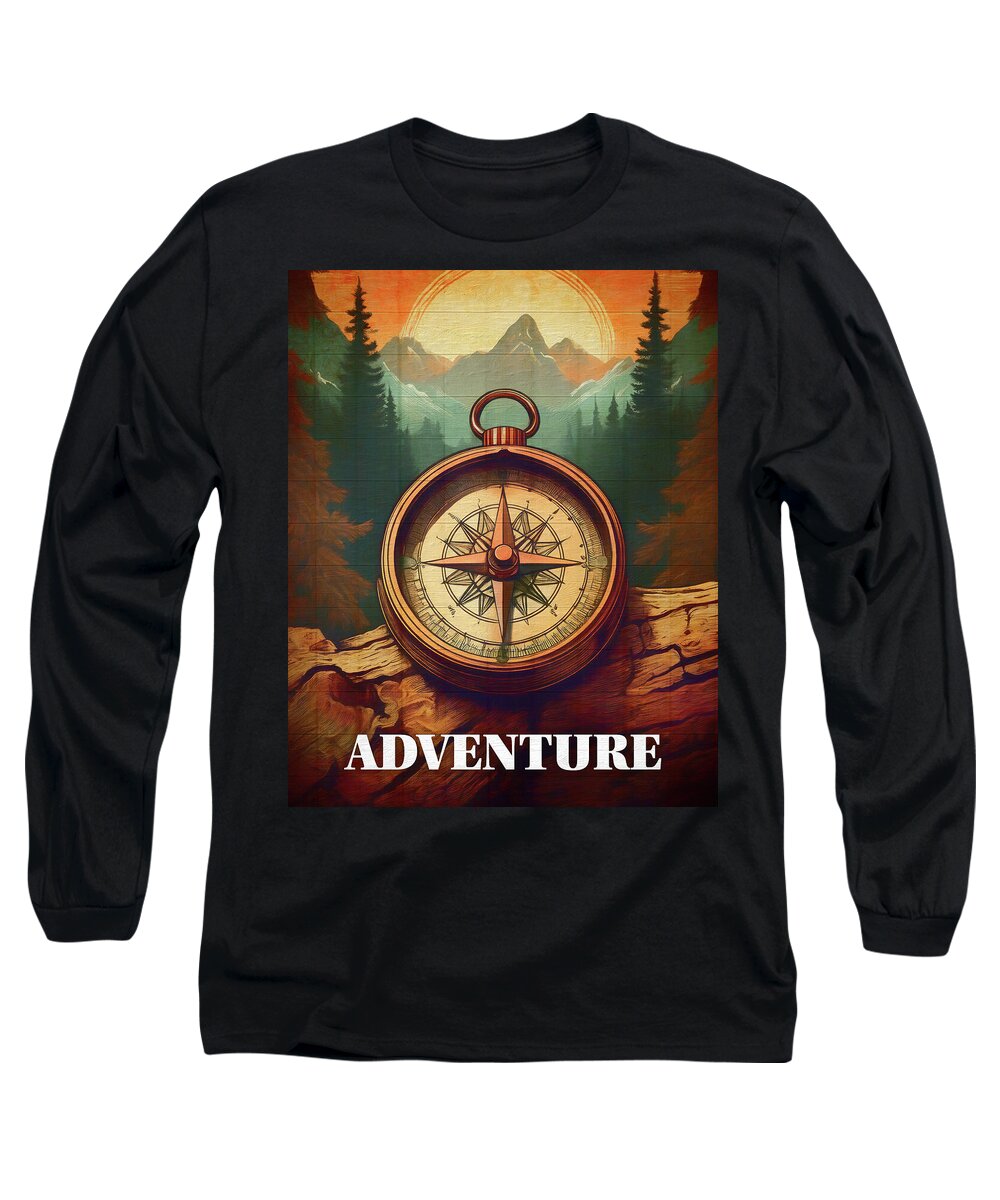 Adventure Compass Rustic - Long Sleeve T-Shirt