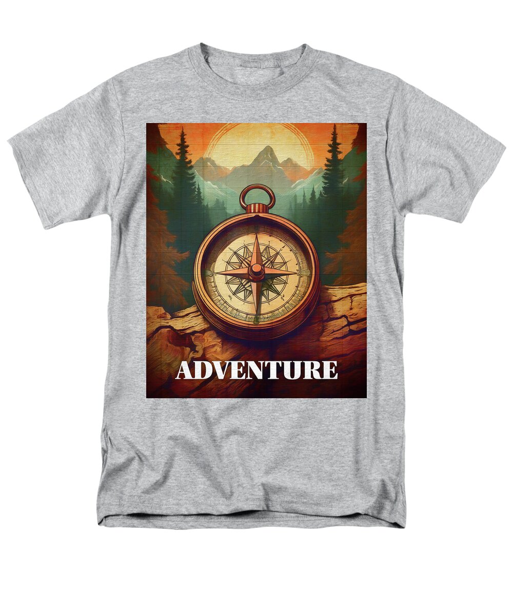 Adventure Compass Rustic - Men's T-Shirt  (Regular Fit)