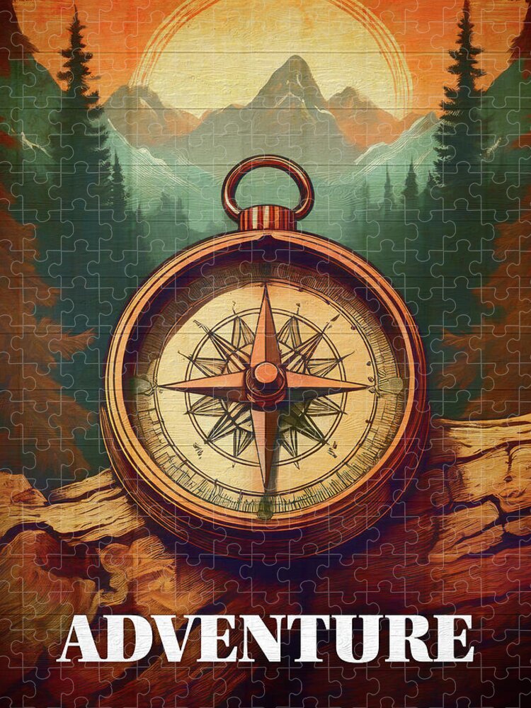 Adventure Compass Rustic - Puzzle