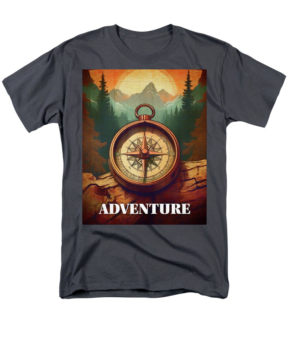 Adventure Compass Rustic - Men's T-Shirt  (Regular Fit)