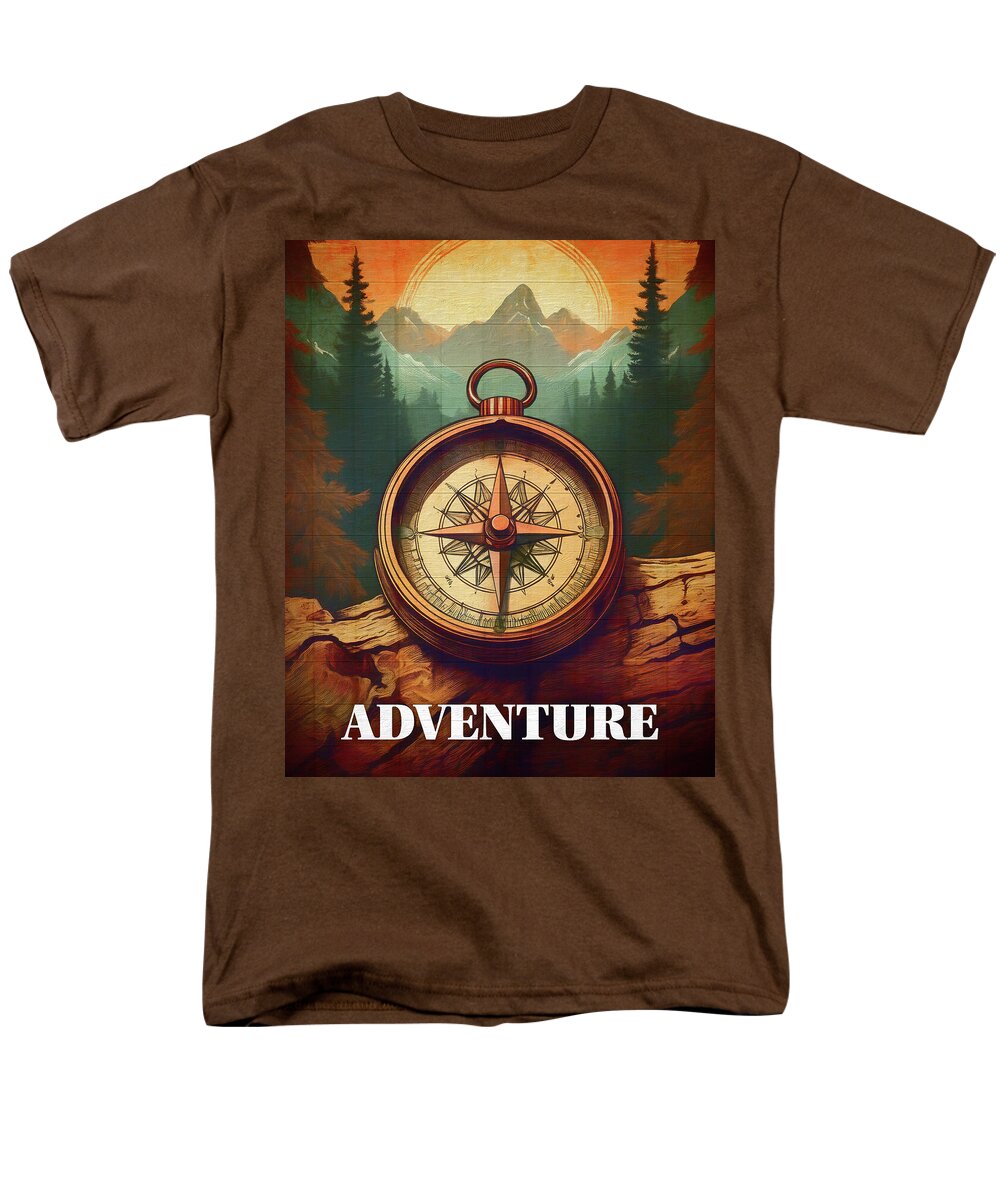 Adventure Compass Rustic - Men's T-Shirt  (Regular Fit)