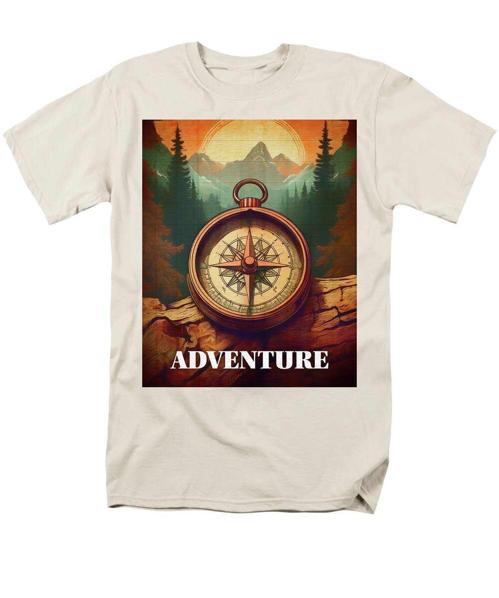 Adventure Compass Rustic - Men's T-Shirt  (Regular Fit)