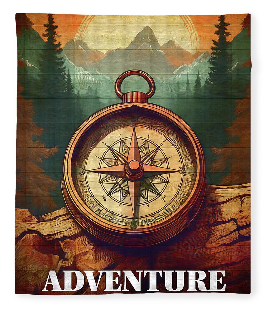 Adventure Compass Rustic - Blanket