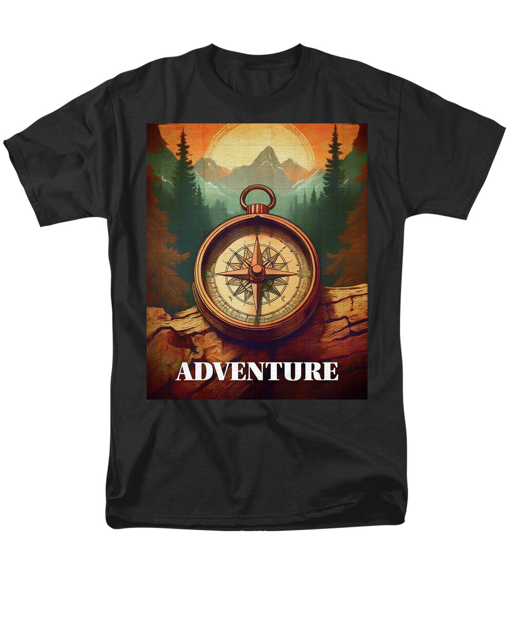 Adventure Compass Rustic - Men's T-Shirt  (Regular Fit)