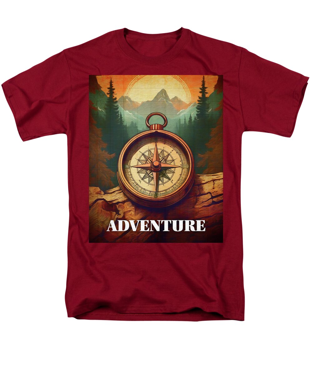 Adventure Compass Rustic - Men's T-Shirt  (Regular Fit)