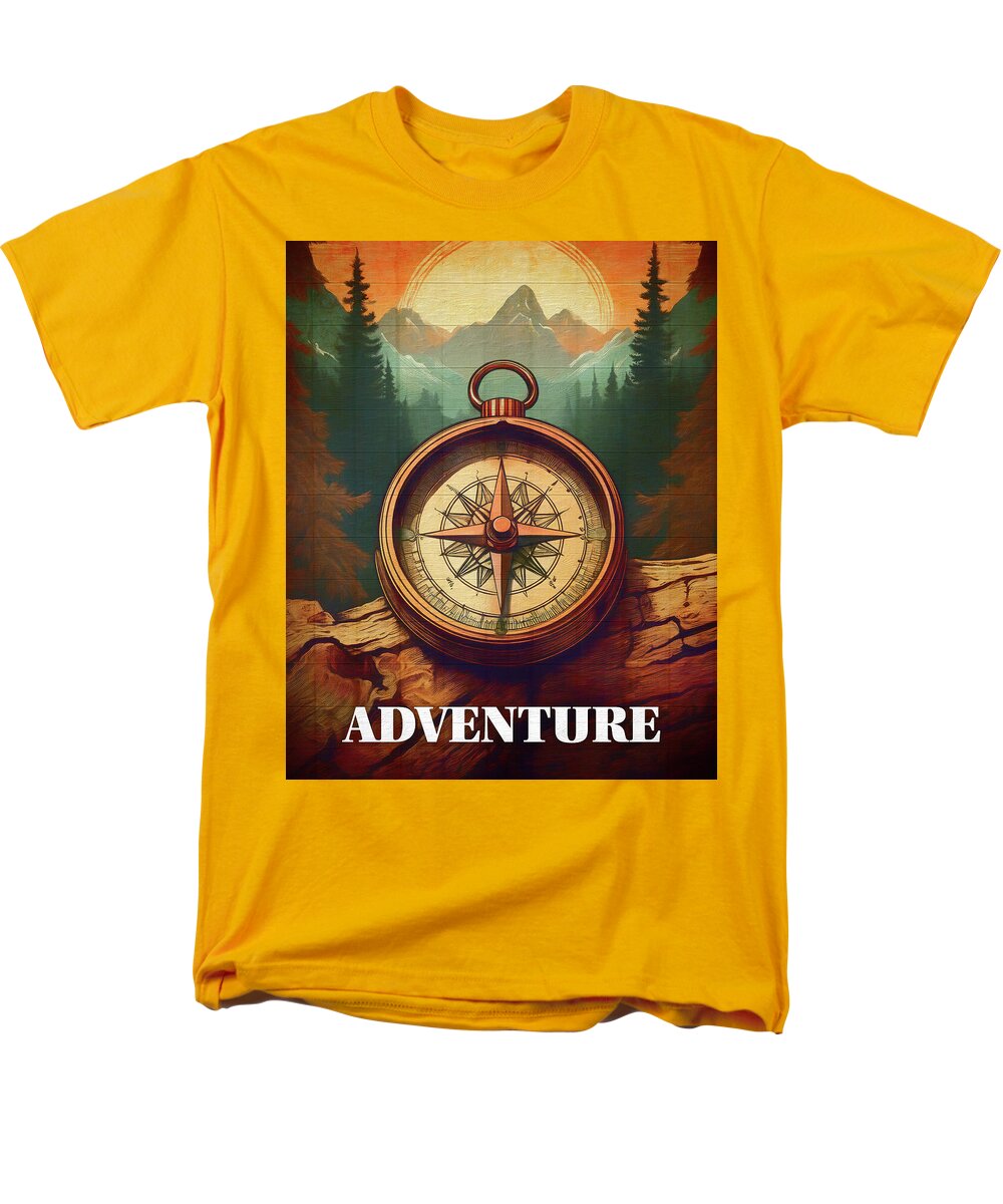 Adventure Compass Rustic - Men's T-Shirt  (Regular Fit)