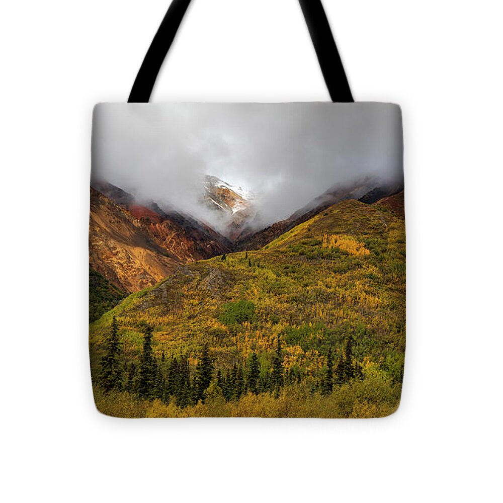 Alaska Range In Autumn Landscape - Tote Bag