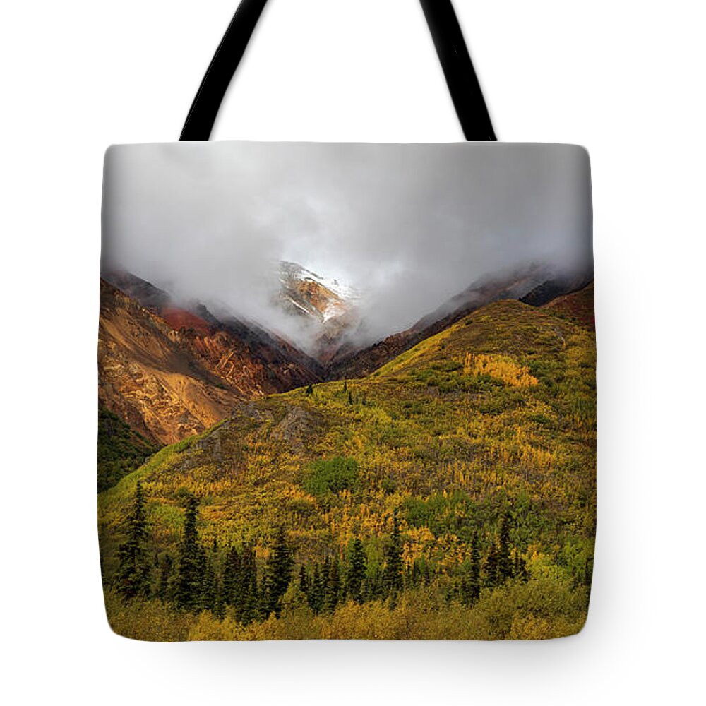 Alaska Range In Autumn Landscape - Tote Bag