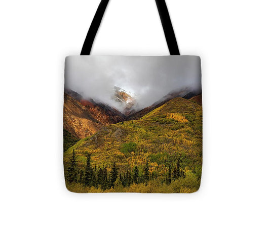 Alaska Range In Autumn Landscape - Tote Bag