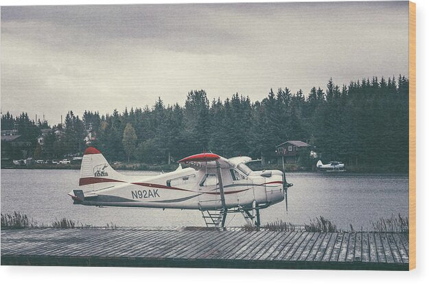 Alaska Seaplanes In Homer - Wood Print