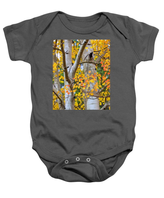 Autumn Aspen Leaves In Colorado - Baby Onesie