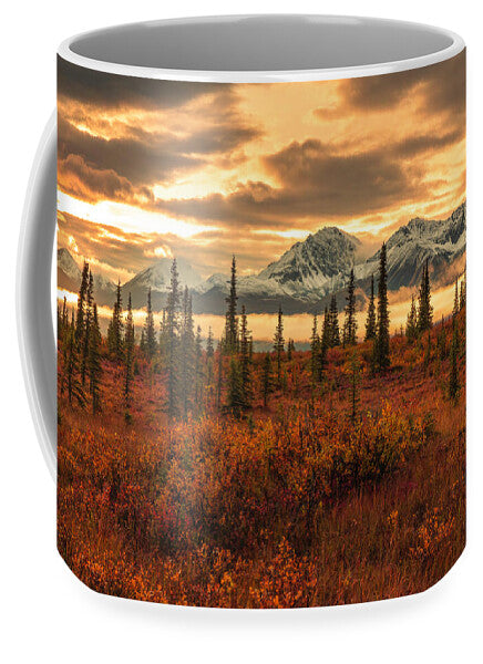 Autumn Sunrise On Denali Highway - Mug