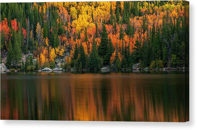 Bear Lake Autumn Reflections Colorado - Canvas Print