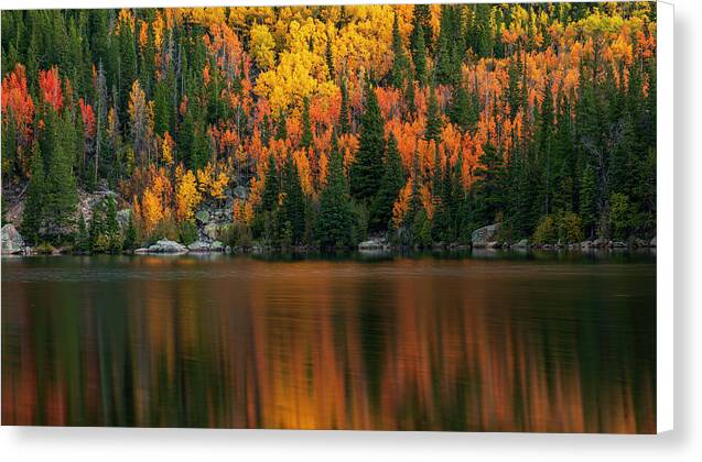 Bear Lake Autumn Reflections Colorado - Canvas Print