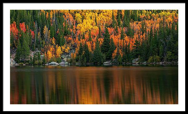 Bear Lake Autumn Reflections Colorado - Framed Print